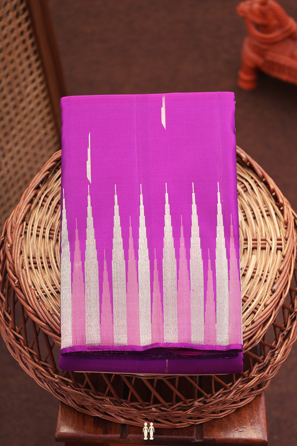 Kanchipuram Silk Saree Grape Purple With Malli Moggu Buttas
