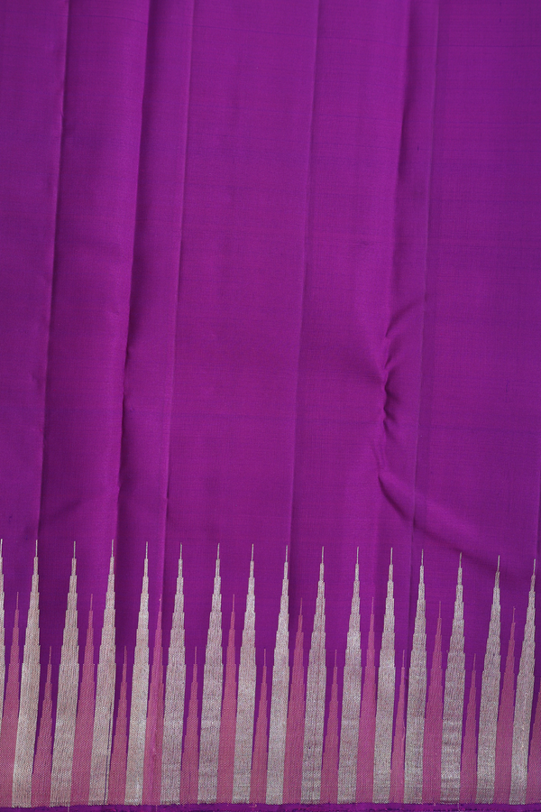 Kanchipuram Silk Saree Grape Purple With Malli Moggu Buttas