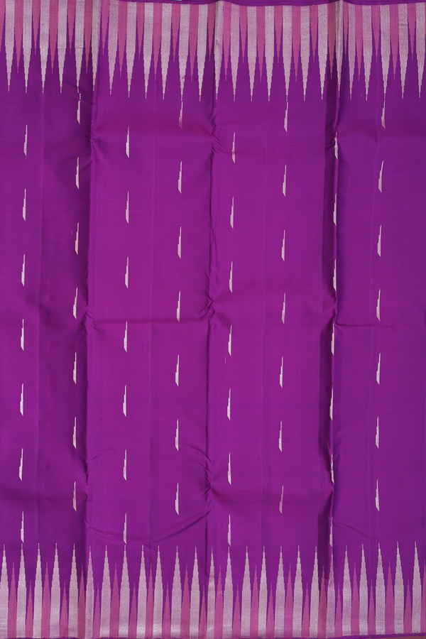 Kanchipuram Silk Saree Grape Purple With Malli Moggu Buttas