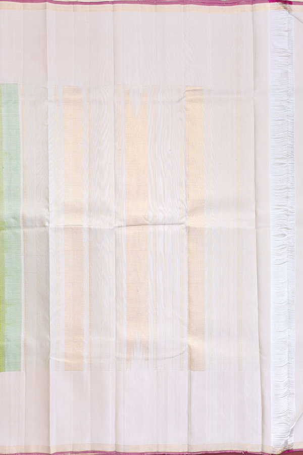 Kanchipuram Silk Saree In Green And Yellow With Checks Design