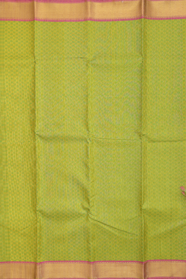 Kanchipuram Silk Saree Green With Paai Madippu Kattai Design