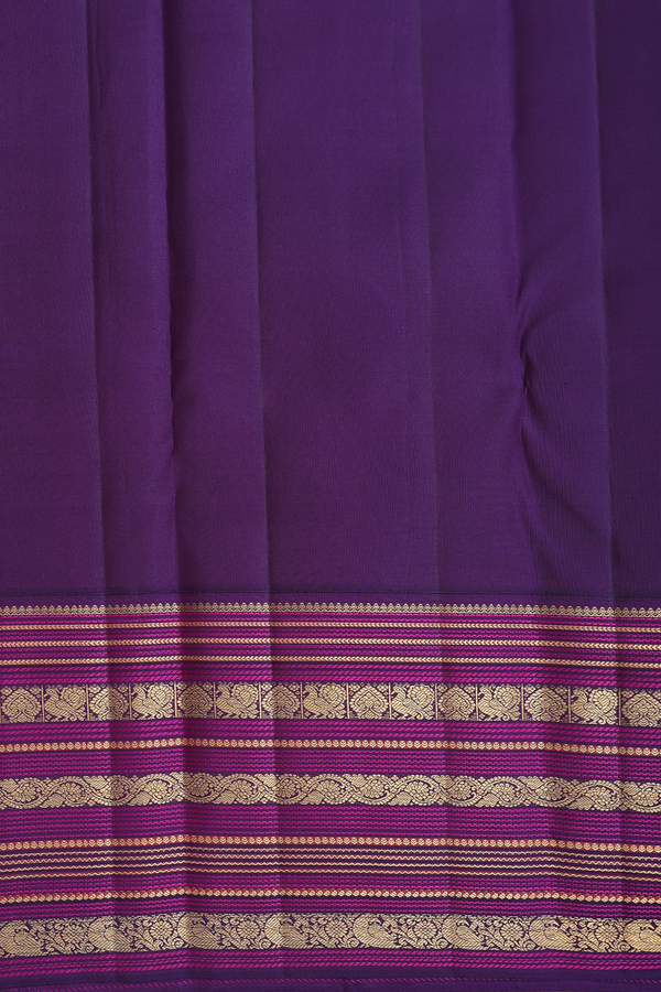 Kanchipuram Silk Saree In Aqua Green With Stripes Design