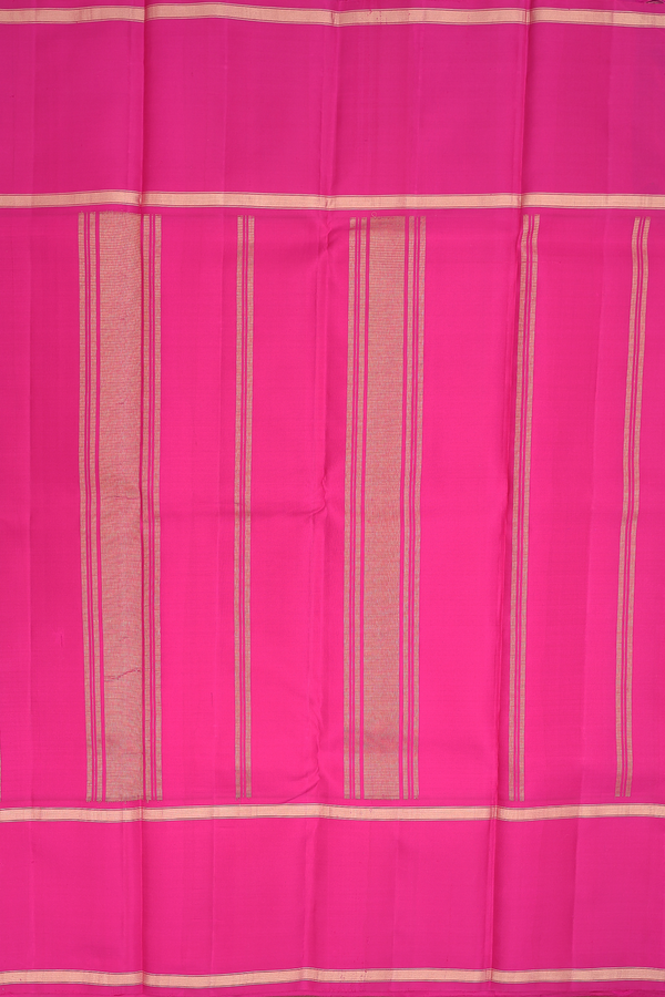 Kanchipuram Silk Saree In Beige With Checks Design