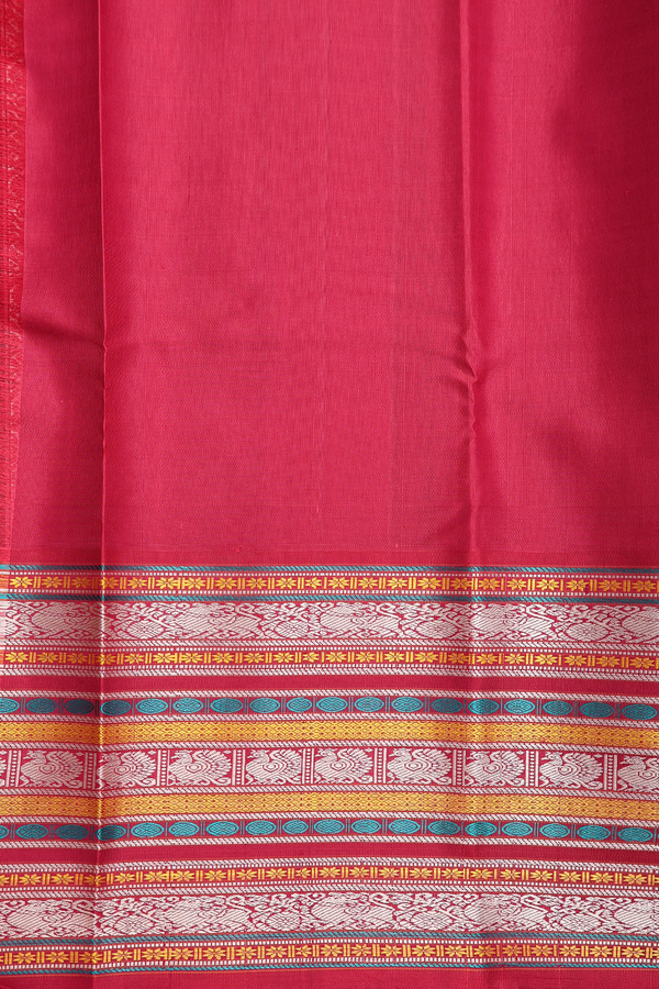 Kanchipuram Silk Saree In Ivory With Floral Buttas