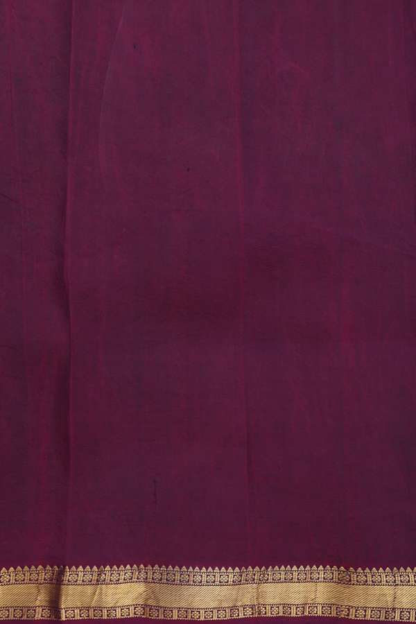 Kanchipuram Silk Saree In Beige With Floral Hand Painted