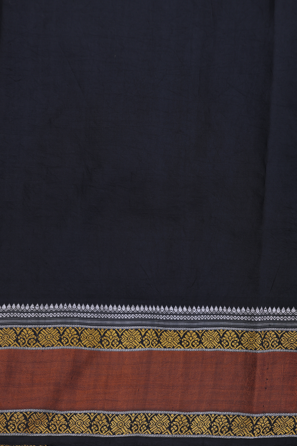 Kanchipuram Silk Saree In Beige With Hand Painted Design