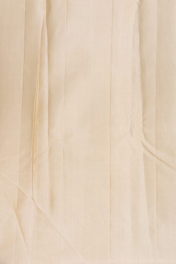 Kanchipuram Silk Saree In Beige With Mandala Design