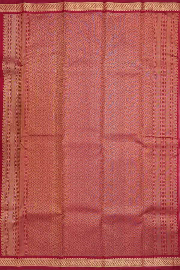 Kanchipuram Silk Saree In Beige With Zari Buttas