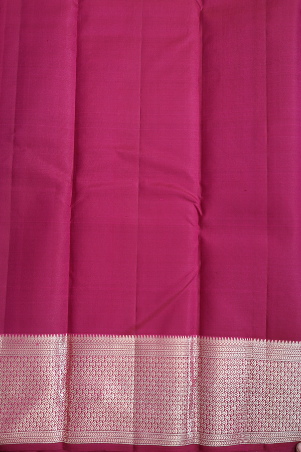 Kanchipuram Silk Saree In Berry Brown With Paisley Buttas