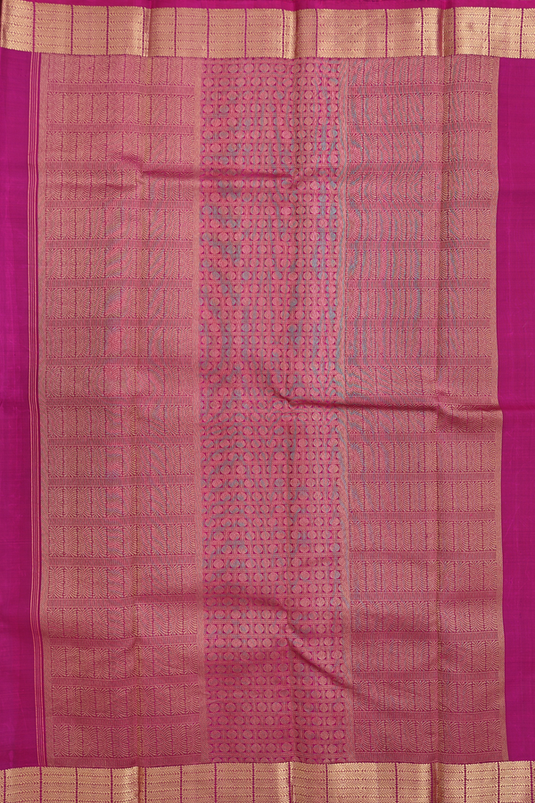 Kanchipuram Silk Saree In Berry Purple With Brocade Design