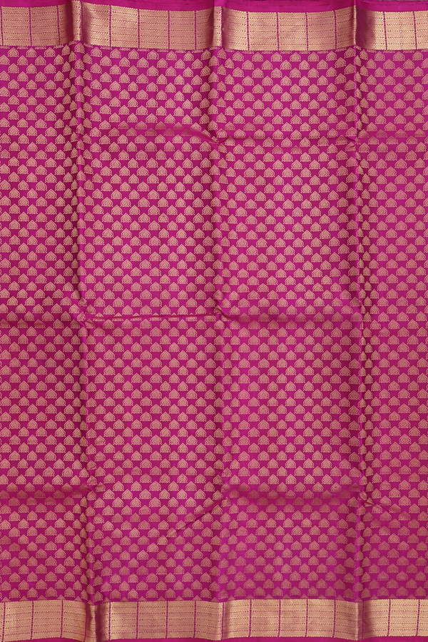 Kanchipuram Silk Saree In Berry Purple With Brocade Design