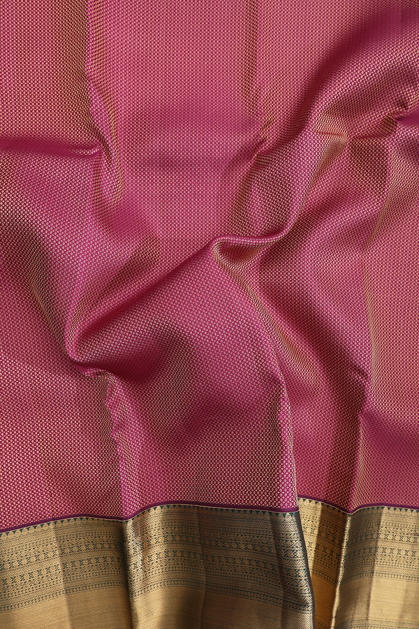 Kanchipuram Silk Saree In Berry Purple With Brocade Design