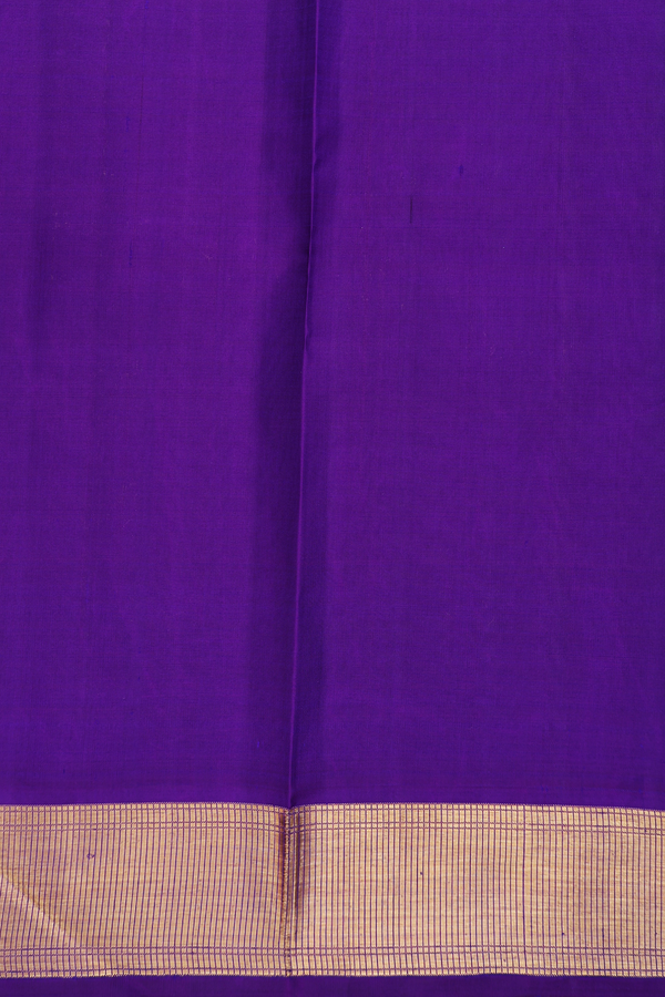 Kanchipuram Silk Saree In Berry Purple With Peacock Buttas
