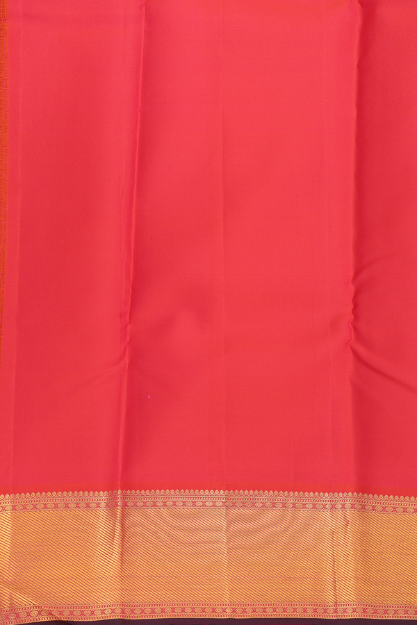 Kanchipuram Silk Saree In Berry Purple With Peacock Buttas