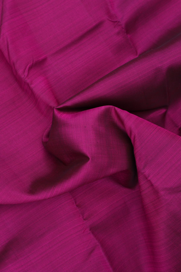 Kanchipuram Silk Saree In Berry Purple With Temple Border