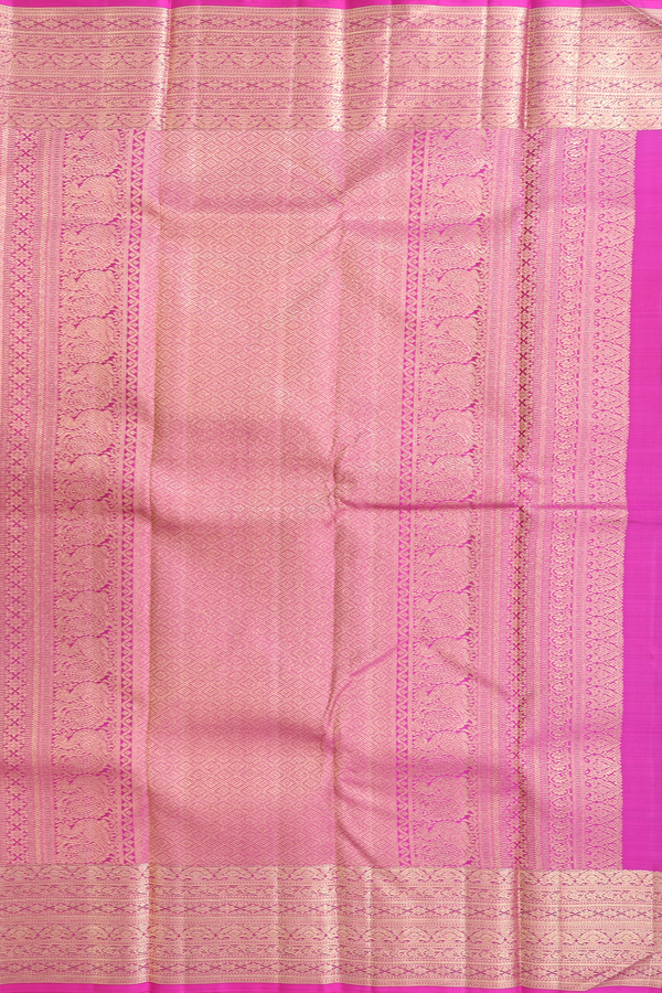Kanchipuram Silk Saree In Berry Purple With Zari Buttas