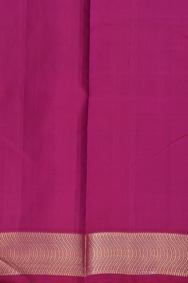 Kanchipuram Silk Saree In Berry Purple With Zari Buttas