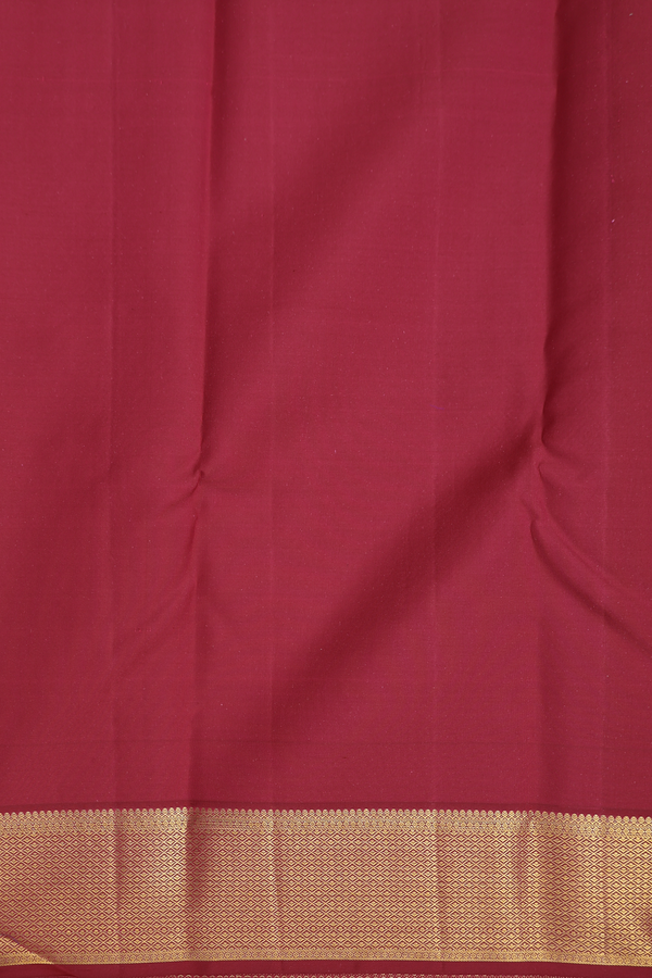 Kanchipuram Silk Saree In Berry Red With Brocade Design