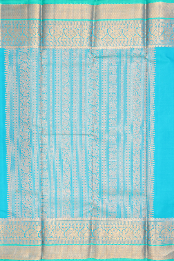 Kanchipuram Silk Saree In Biscuit Color With Stripes Design