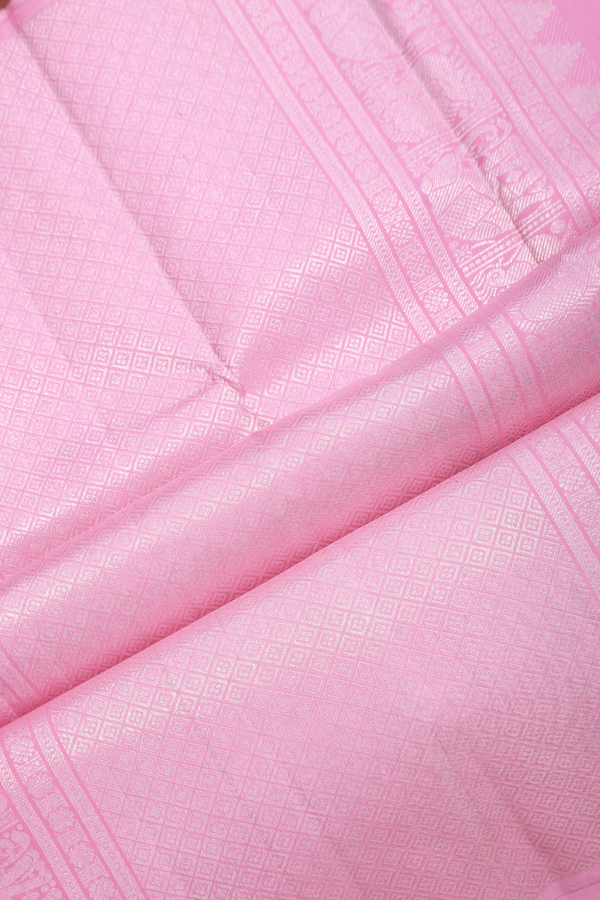 Kanchipuram Silk Saree In Biscuit Color With Zari Design
