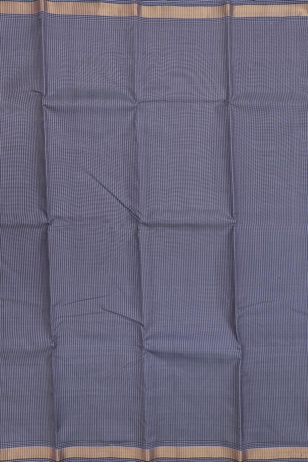Kanchipuram Silk Saree In Black And Grey With Checks Design