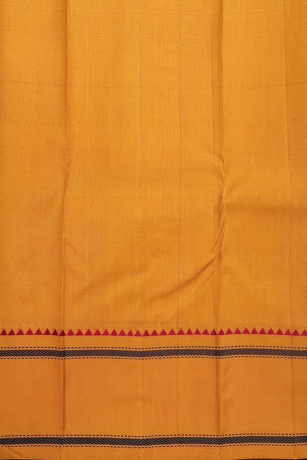 Kanchipuram Silk Saree In Black And Red With Checks Design