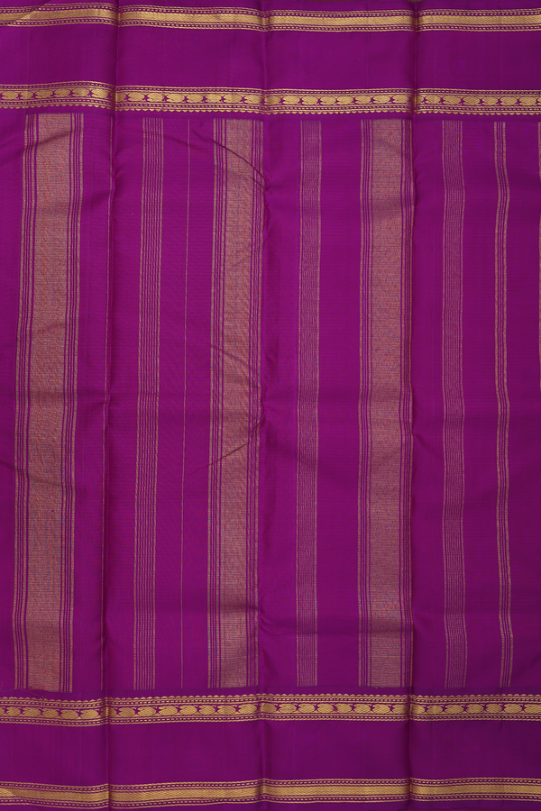 Kanchipuram Silk Saree In Black And White With Checks Design