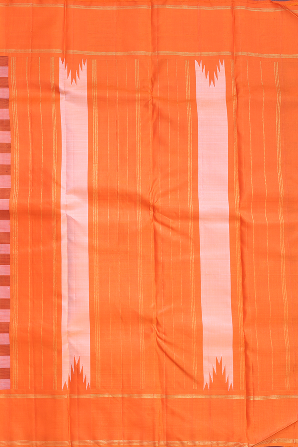 Kanchipuram Silk Saree In Black And White With Checks Design