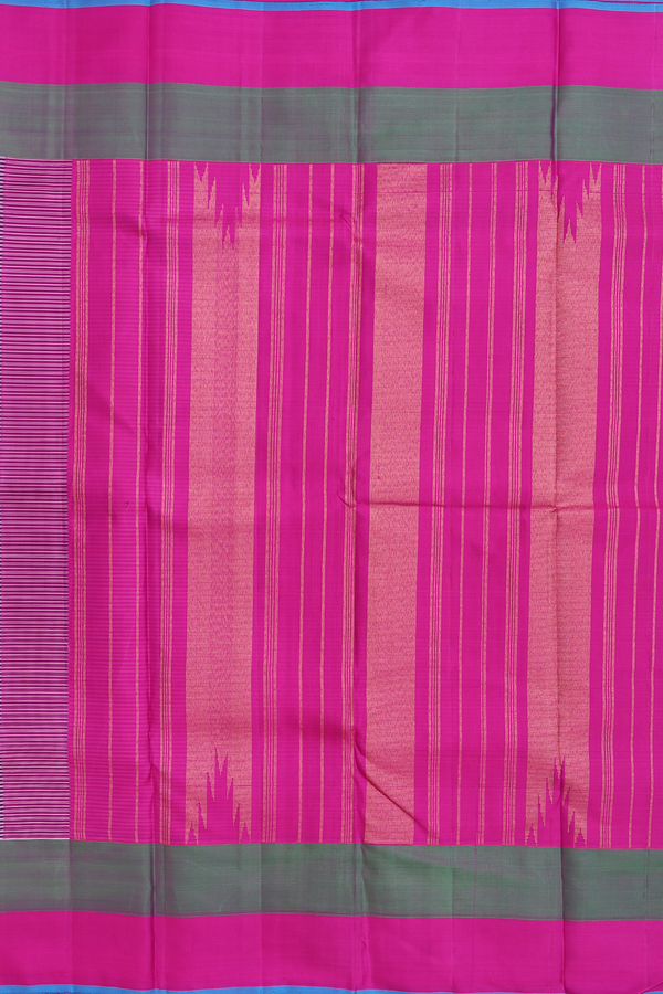 Kanchipuram Silk Saree In Black And White With Checks Design