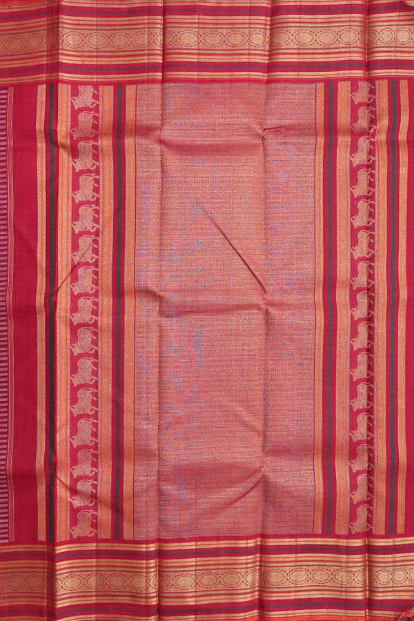 Kanchipuram Silk Saree In Black And White With Checks Design