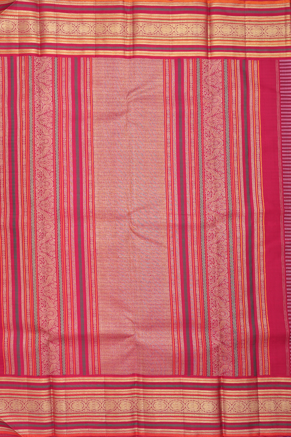 Kanchipuram Silk Saree In Black And White With Checks Design
