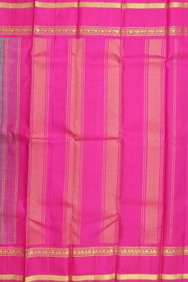 Kanchipuram Silk Saree In Black And White With Checks Design