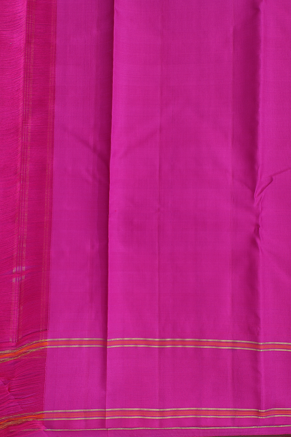 Kanchipuram Silk Saree In Black And White With Checks Design