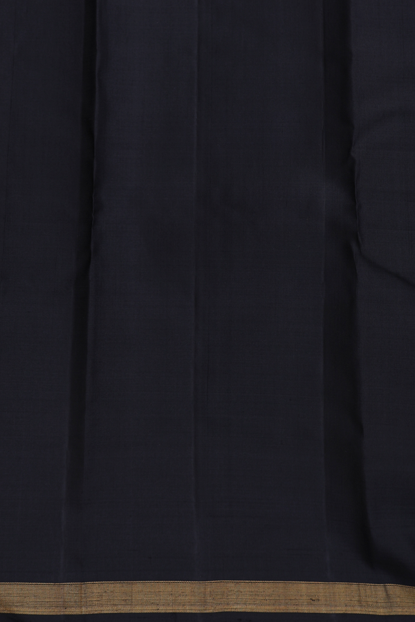 Kanchipuram Silk Saree In Black And White With Checks Design