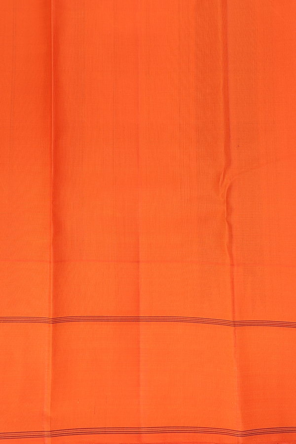 Kanchipuram Silk Saree In Black And White With Checks Design