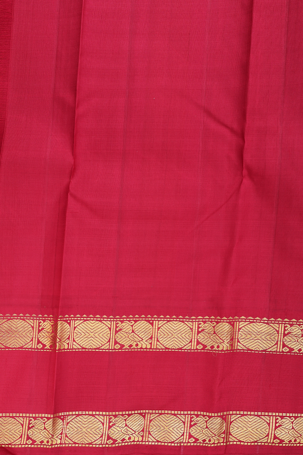 Kanchipuram Silk Saree In Black And White With Checks Design