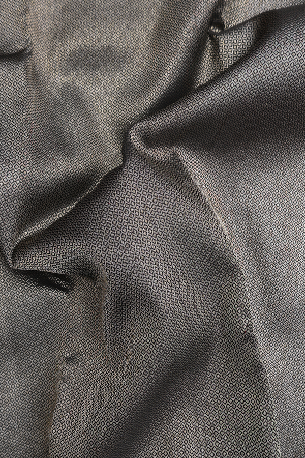Kanchipuram Silk Saree In Black With Brocade Design