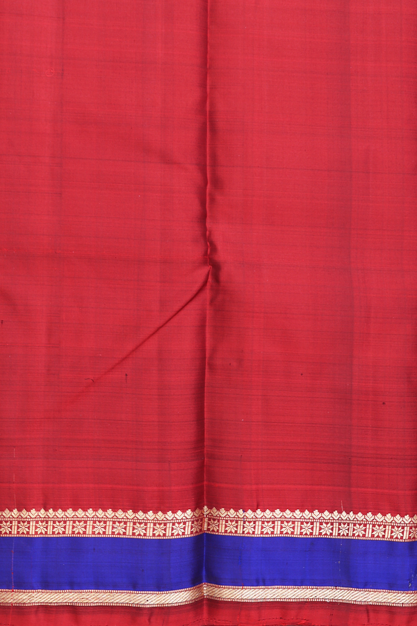 Kanchipuram Silk Saree In Black With Checks Design
