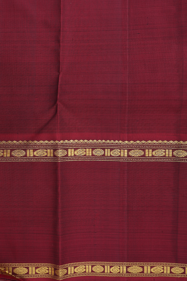 Kanchipuram Silk Saree In Black With Checks Design