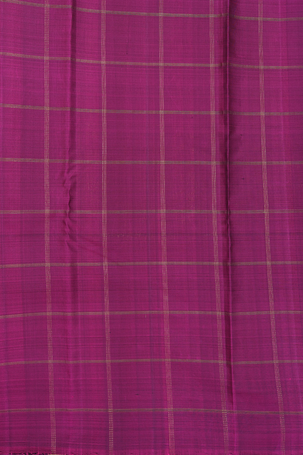Kanchipuram Silk Saree In Black With Checks Design