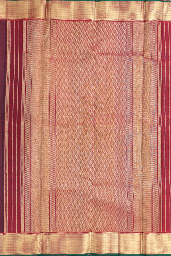 Kanchipuram Silk Saree In Black Tissue With Contrast Border