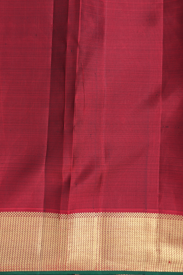 Kanchipuram Silk Saree In Black Tissue With Contrast Border