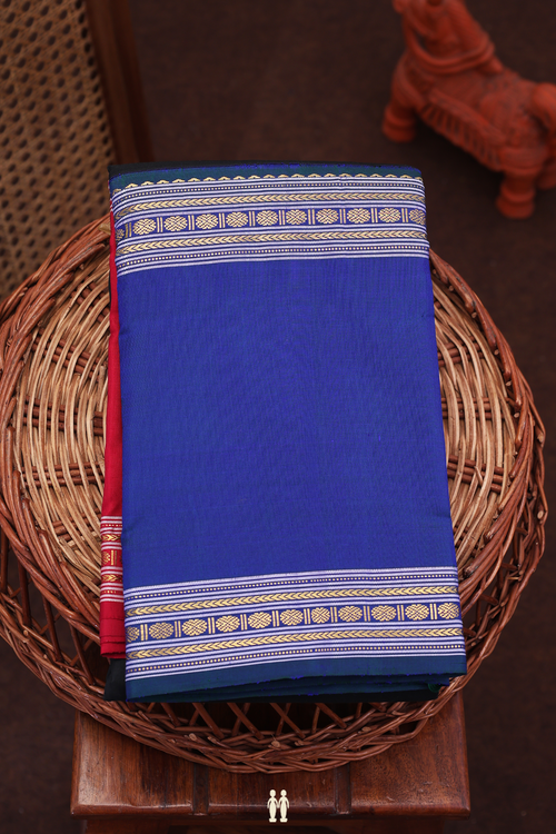 Kanchipuram Silk Saree In Black With Zari Buttas