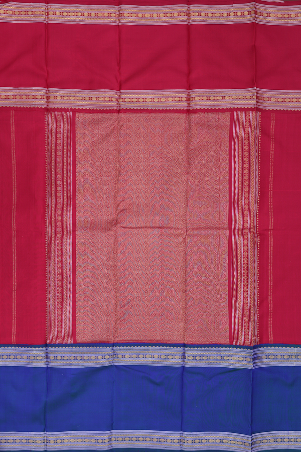 Kanchipuram Silk Saree In Black With Zari Buttas