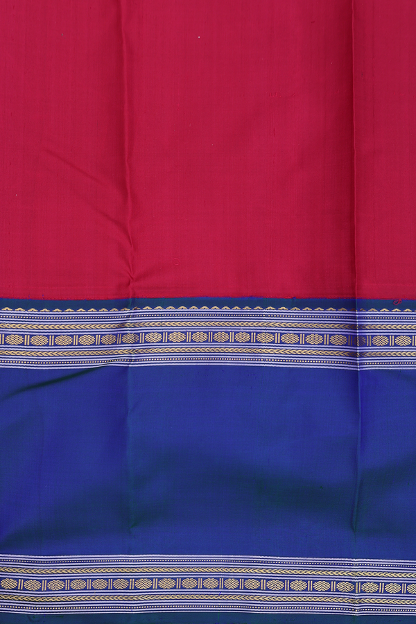 Kanchipuram Silk Saree In Black With Zari Buttas