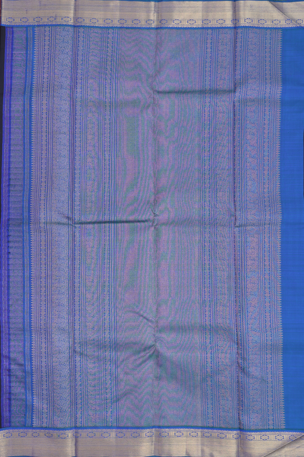 Kanchipuram Silk Saree In Black With Floral Buttis