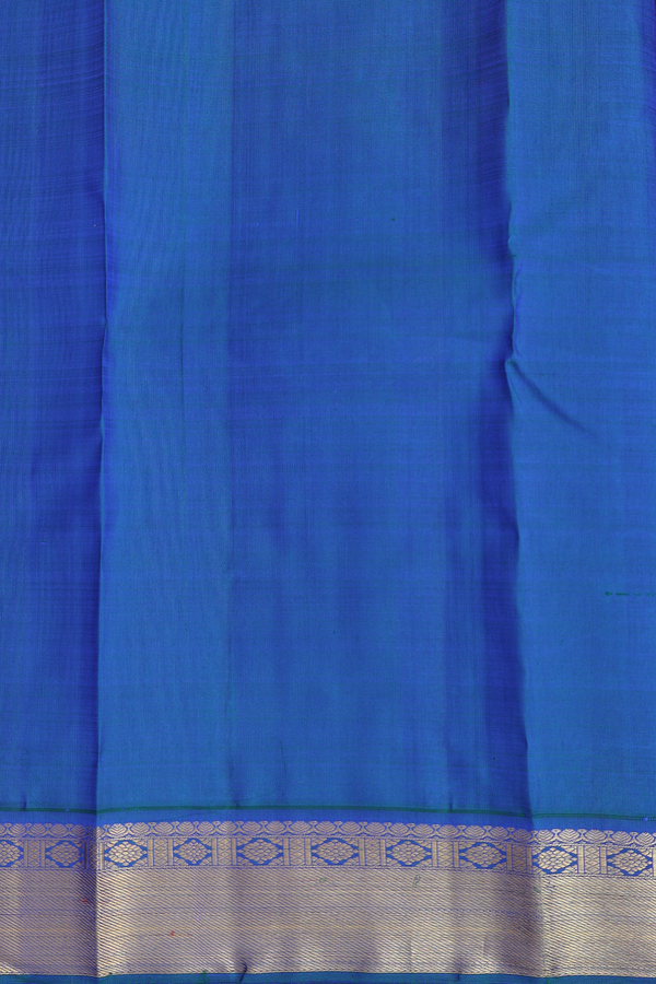 Kanchipuram Silk Saree In Black With Floral Buttis