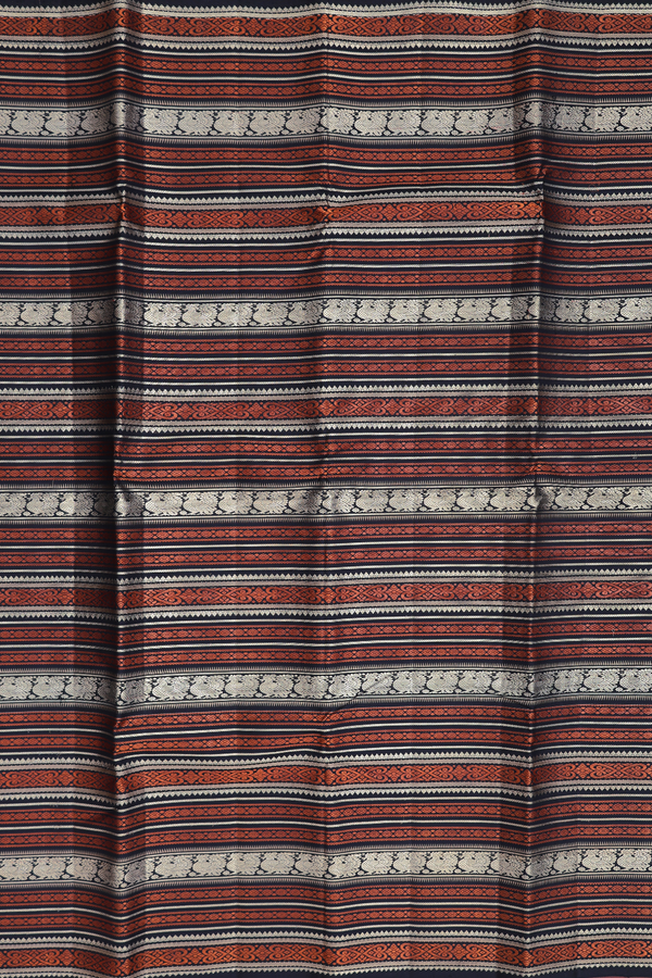 Kanchipuram Silk Saree In Black With Jacquard Pattern