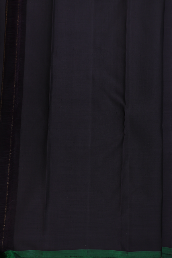 Kanchipuram Silk Saree In Black With Malli Moggu Buttas