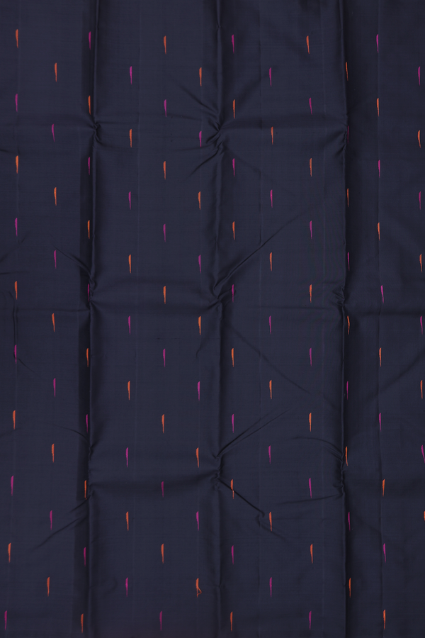 Kanchipuram Silk Saree In Black With Malli Moggu Buttas